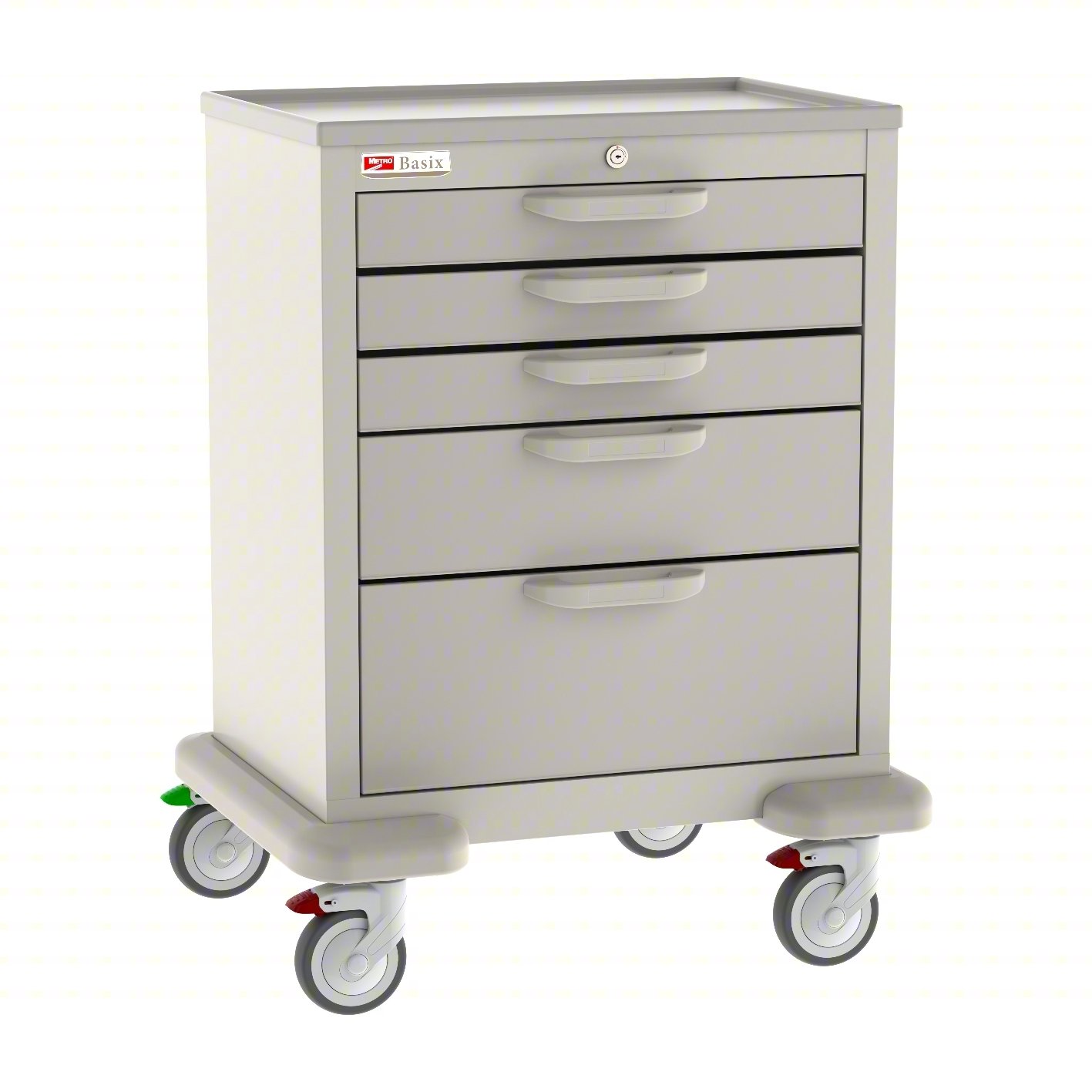 Medical Cart, Steel/Polymer, Lt. Taupe