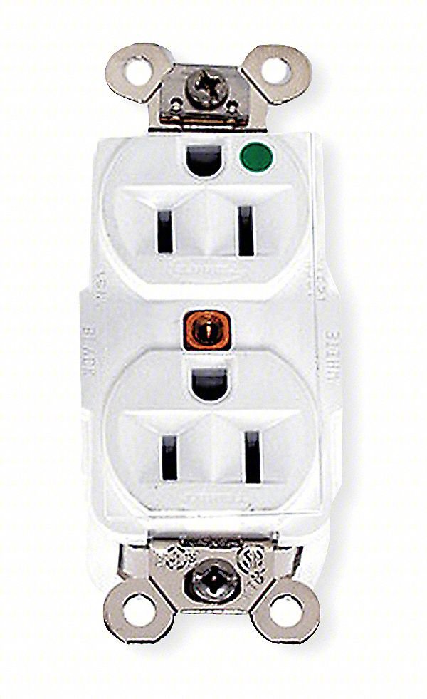 RECEPT,WHITE,15 A,2P3W,BACK; SIDE,1PK