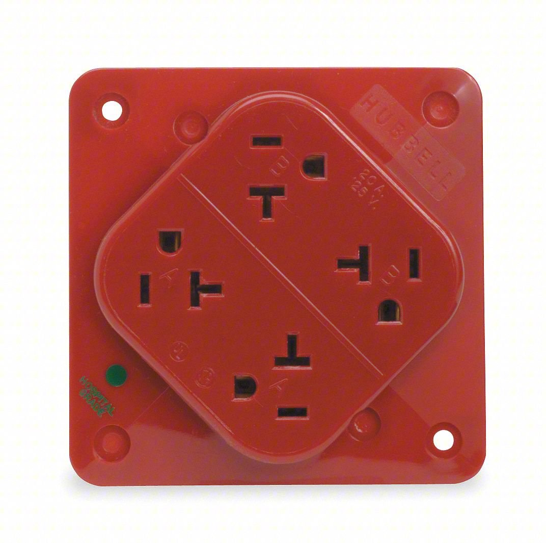RECEPTACLE: QUAD, 5-20R, 20 A, 125V AC,