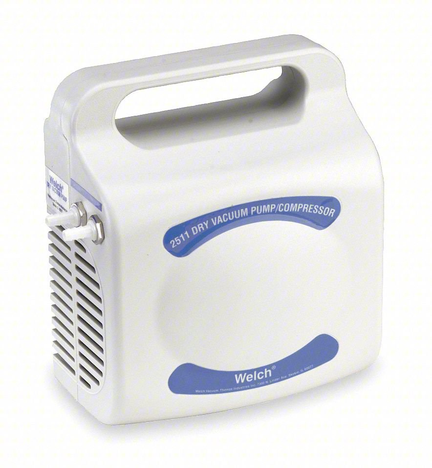 Piston Air Comp/Vacuum Pump, 0.033 hp