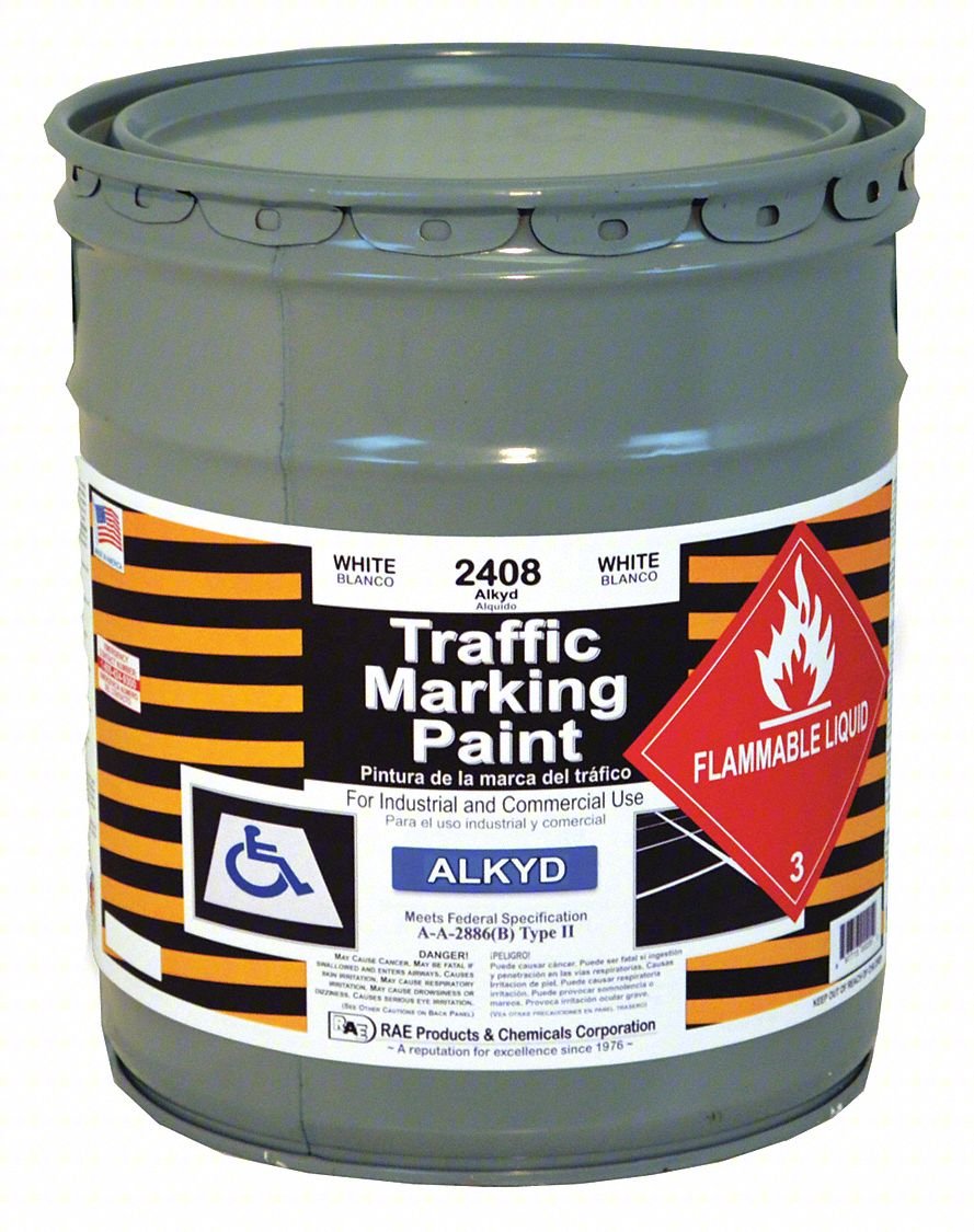 Traffic Zone Marking Paint,White,18.9L