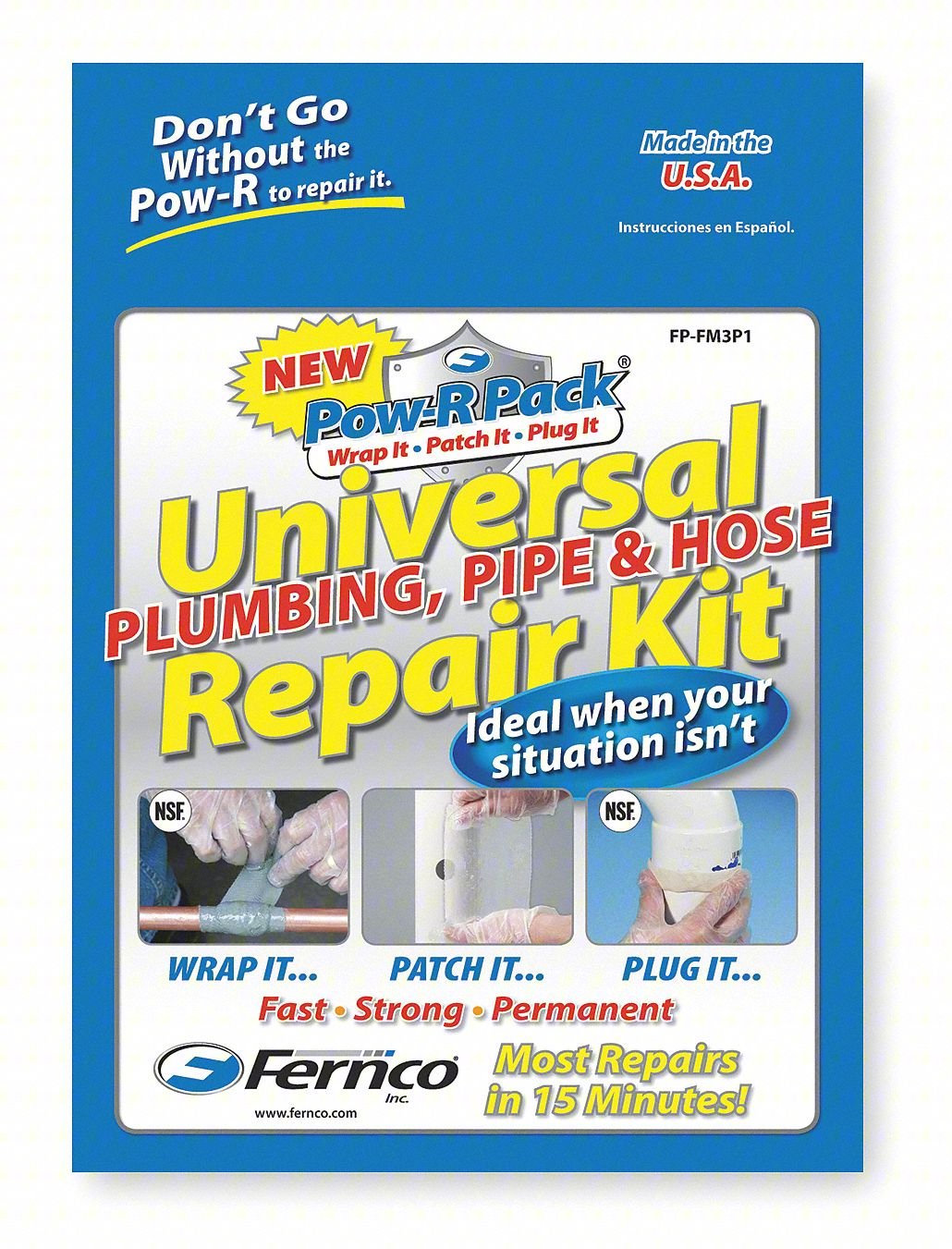 Pipe Repair Kit,2"W x 48"L ,6"W x 4"L