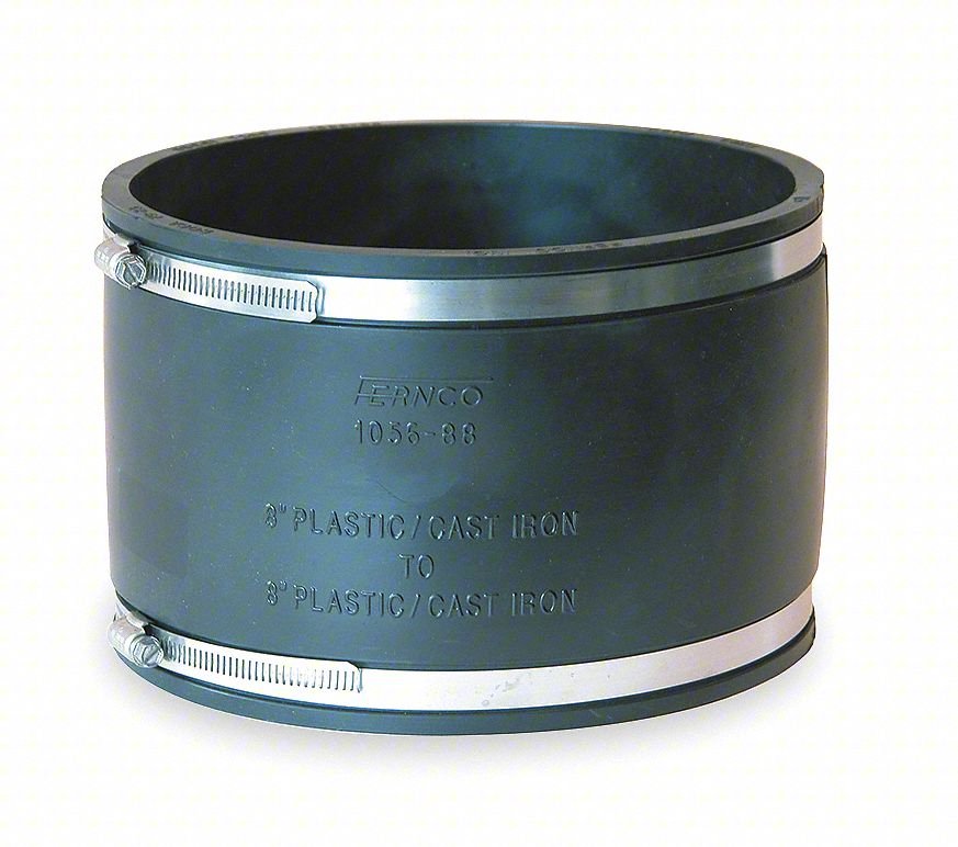 Flexible Coupling,PVC,8 in For Pipe Size