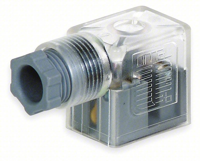 SOLENOID COIL CONNECTOR, 2 PIN, 22 MM