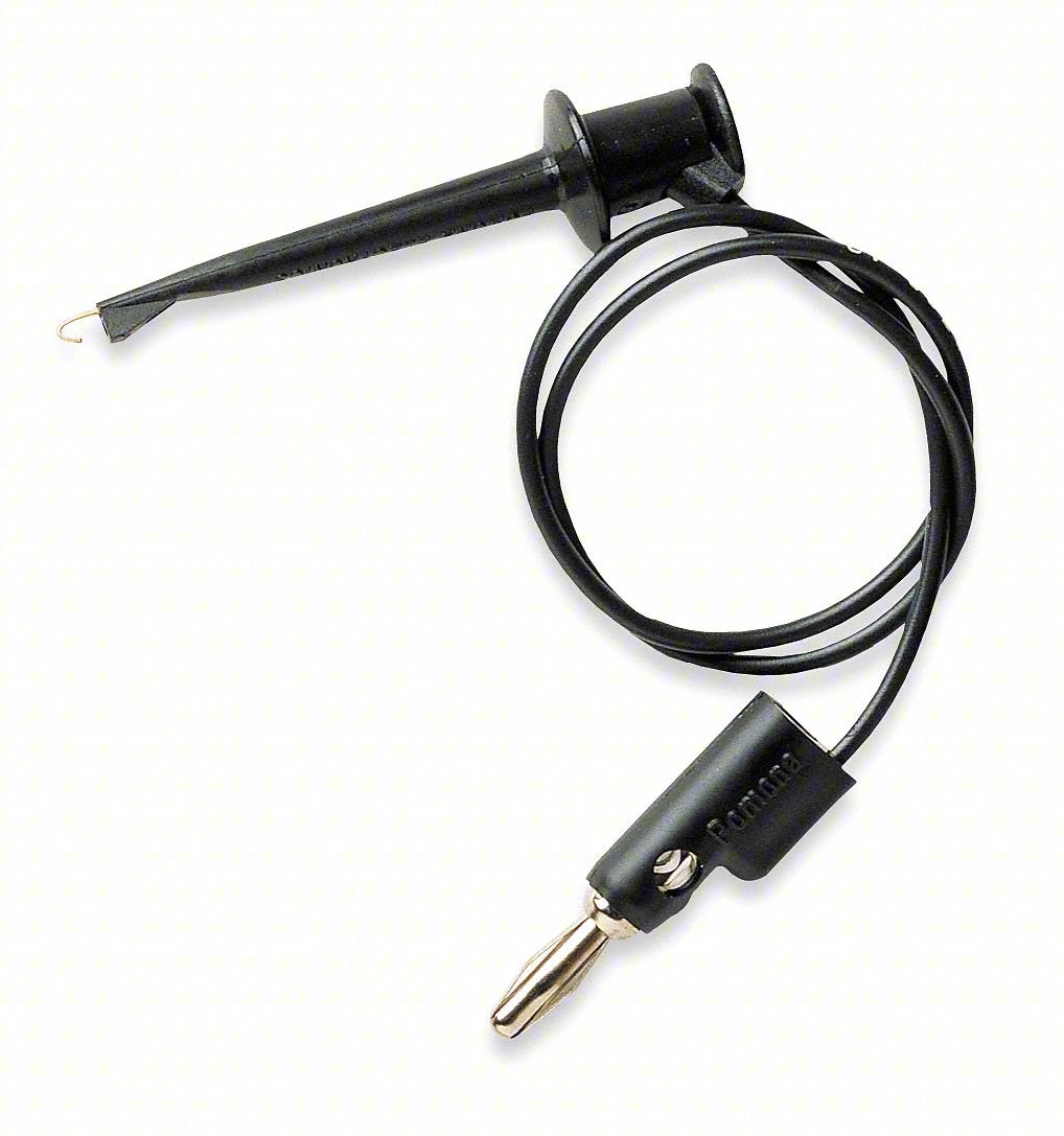 Mini Hook Test Lead,60 In. L,Black