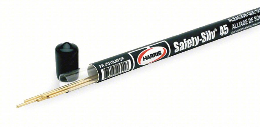Brazing Rod,3/32x18,1225-1370 F,PK3