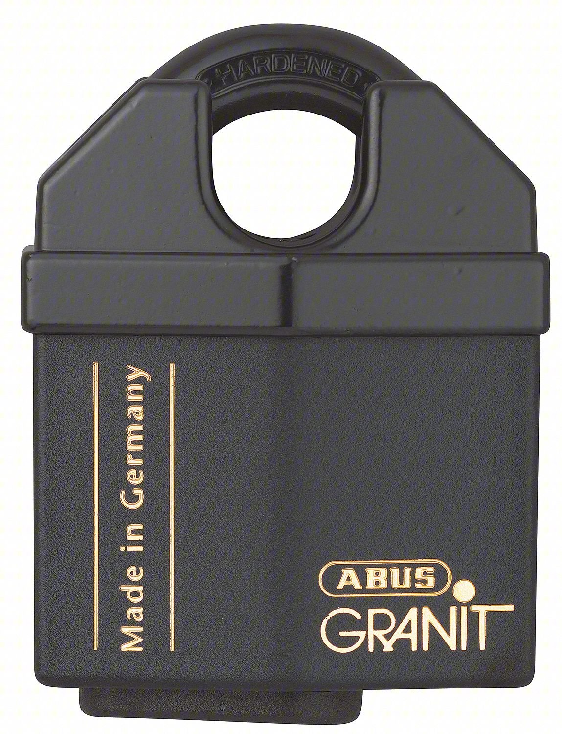 Keyed Padlock, 45/64 in,Square,Black