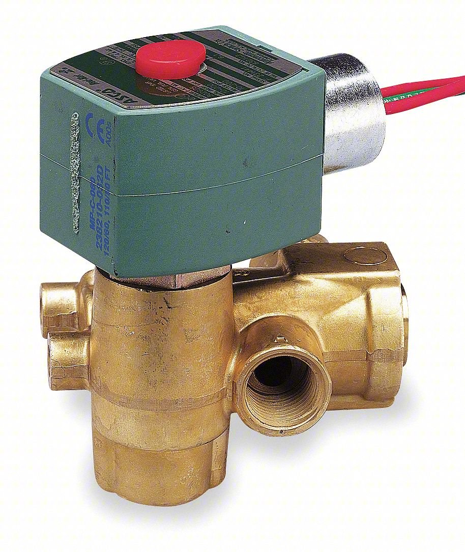 QuickExhaust Solenoid Valve,Brass,NC,Air