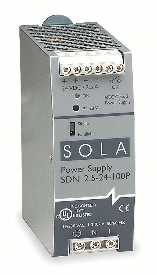 DC Power Supply,24VDC,2.5A,47-63Hz