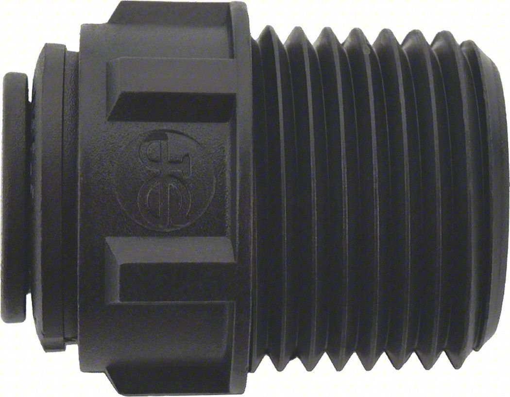 Male Connector,Black,3/8" Tube Size,PK10