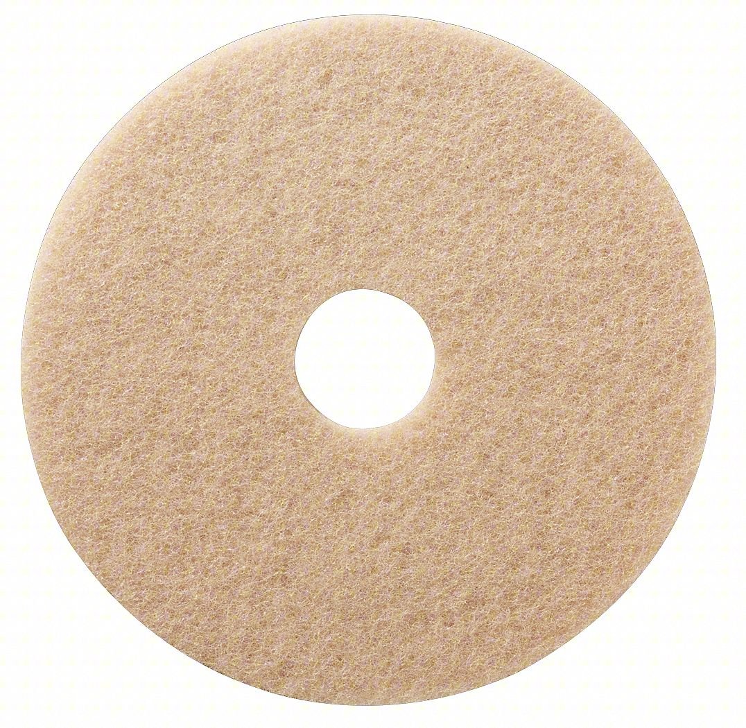 BURNISHING PAD,24 IN DIA,TAN,PK5