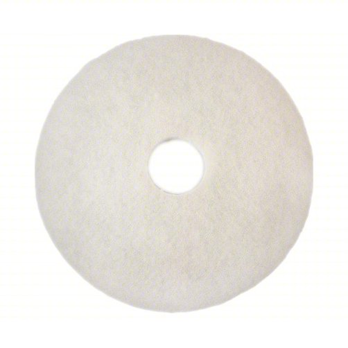 BUFFING PAD,13 IN DIA,WHITE,PK5