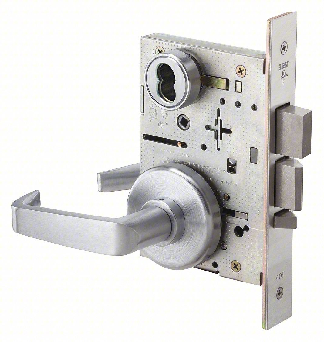 Lever Lockset,Mechanical,Hotel,Grd. 1