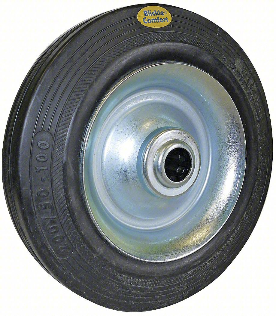 CASTER WHEEL,7 7/8"DIA,770 LB,BLACK