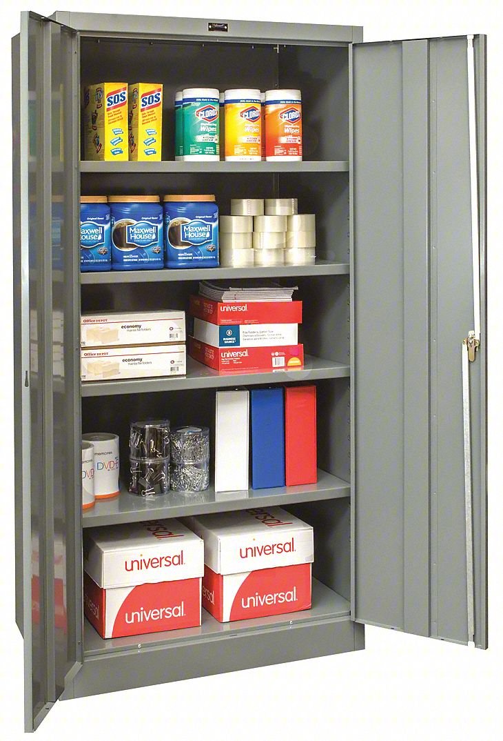 Shelving Cabinet,72" H,36" W,Gray