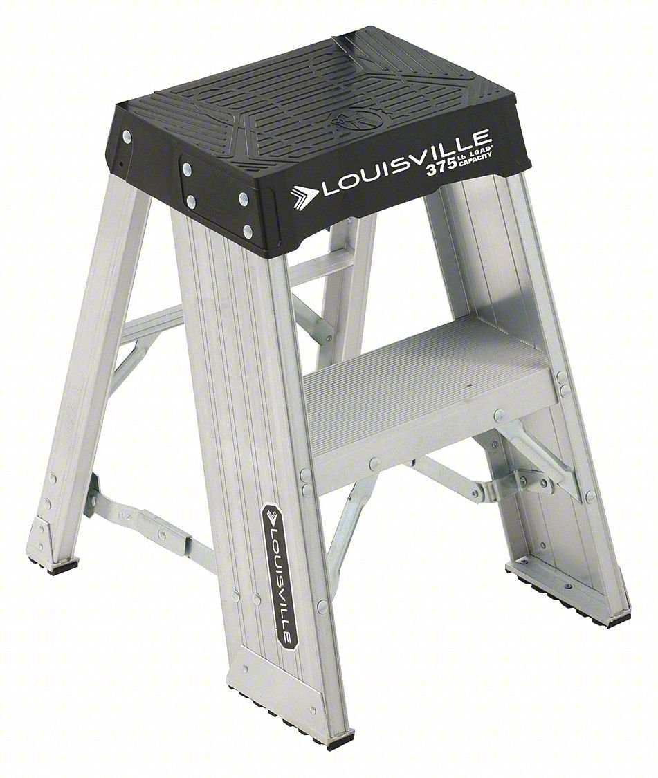Step Stand,375 lb. Ld Cap.,Aluminum