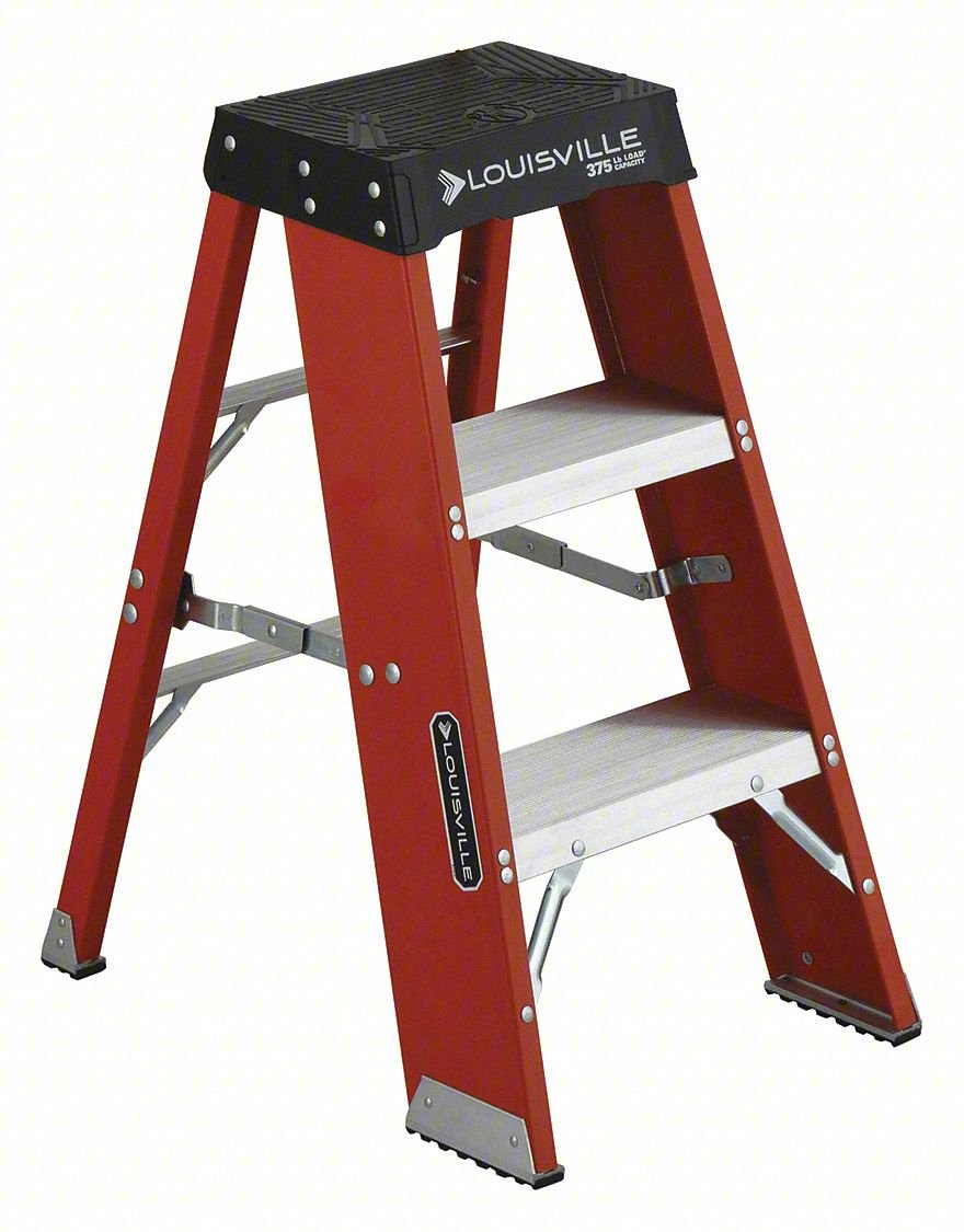 Step Stand,375 lb. Ld Cap.,Fiberglass