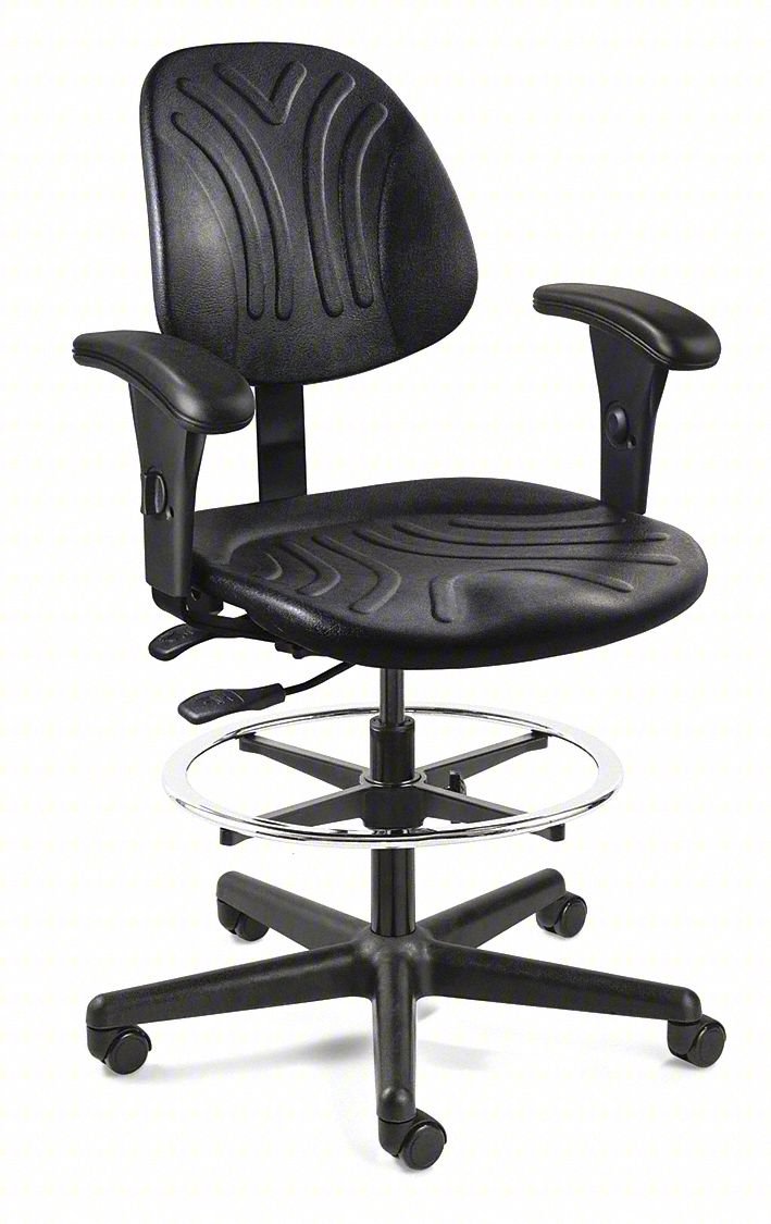 DRAFTING CHAIR,47.5 IN H,BLACK