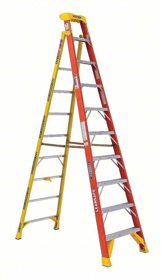 Stepladder,Fiberglass,300 lb. Ld Cap.