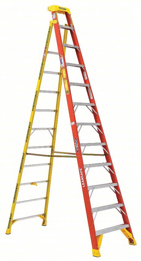 Stepladder,Fiberglass,300 lb. Ld Cap.
