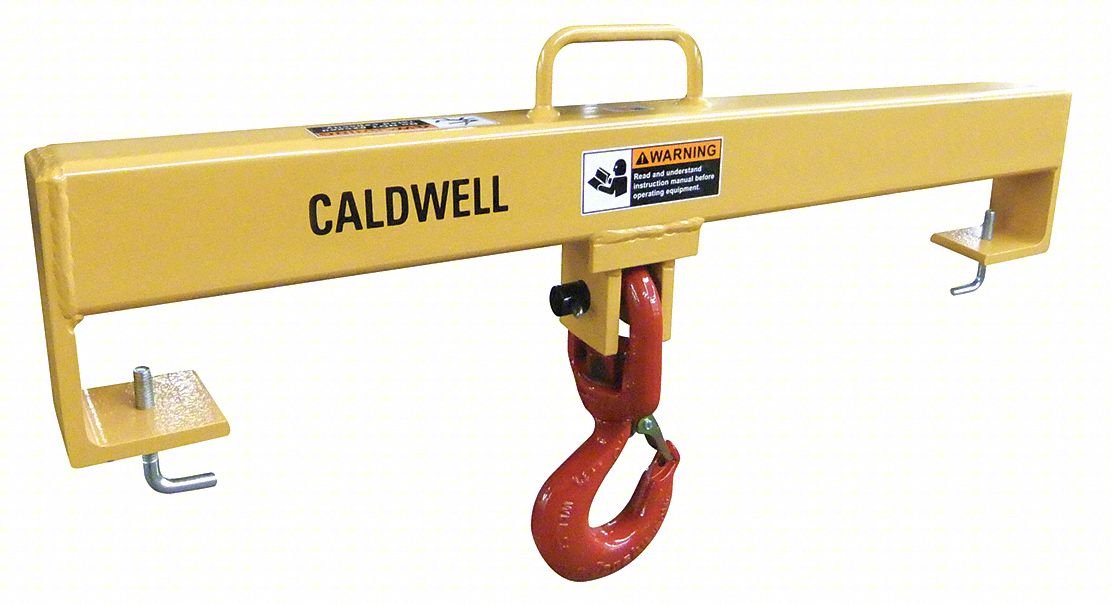 FORKLIFT LIFTING BEAM,10,000 LB,YELLOW