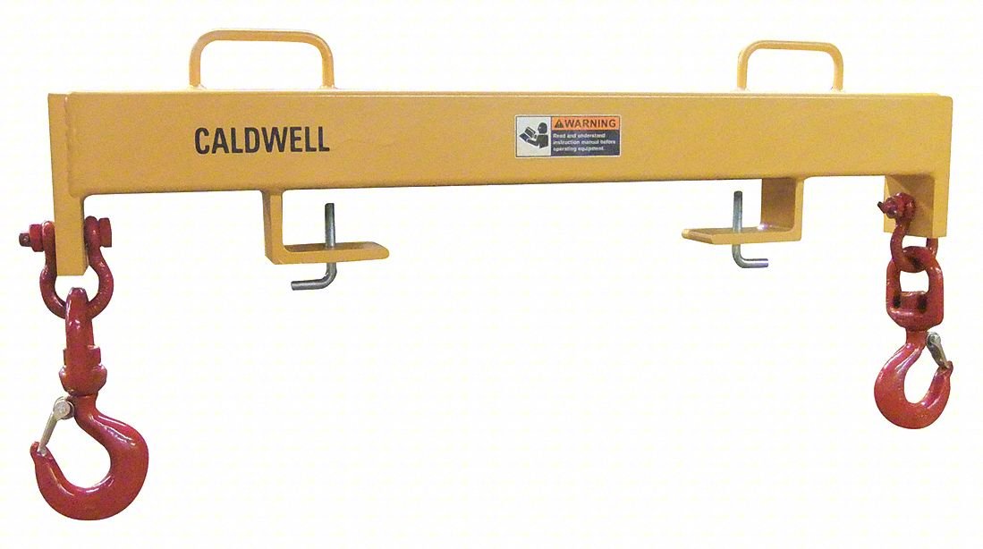 FORKLIFT LIFTING BEAM,10,000 LB,YELLOW
