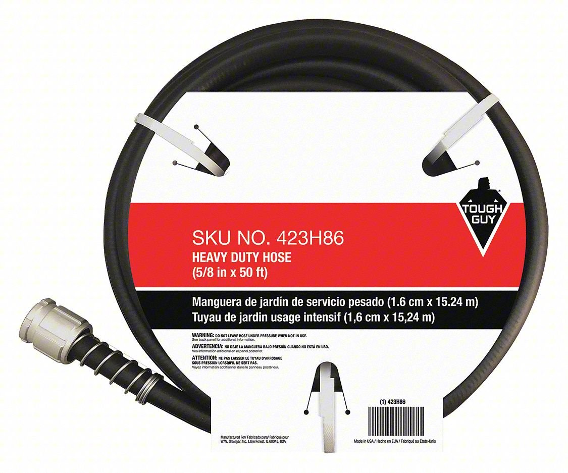 WATER HOSE,5/8"I.D.50 FT.,PVC