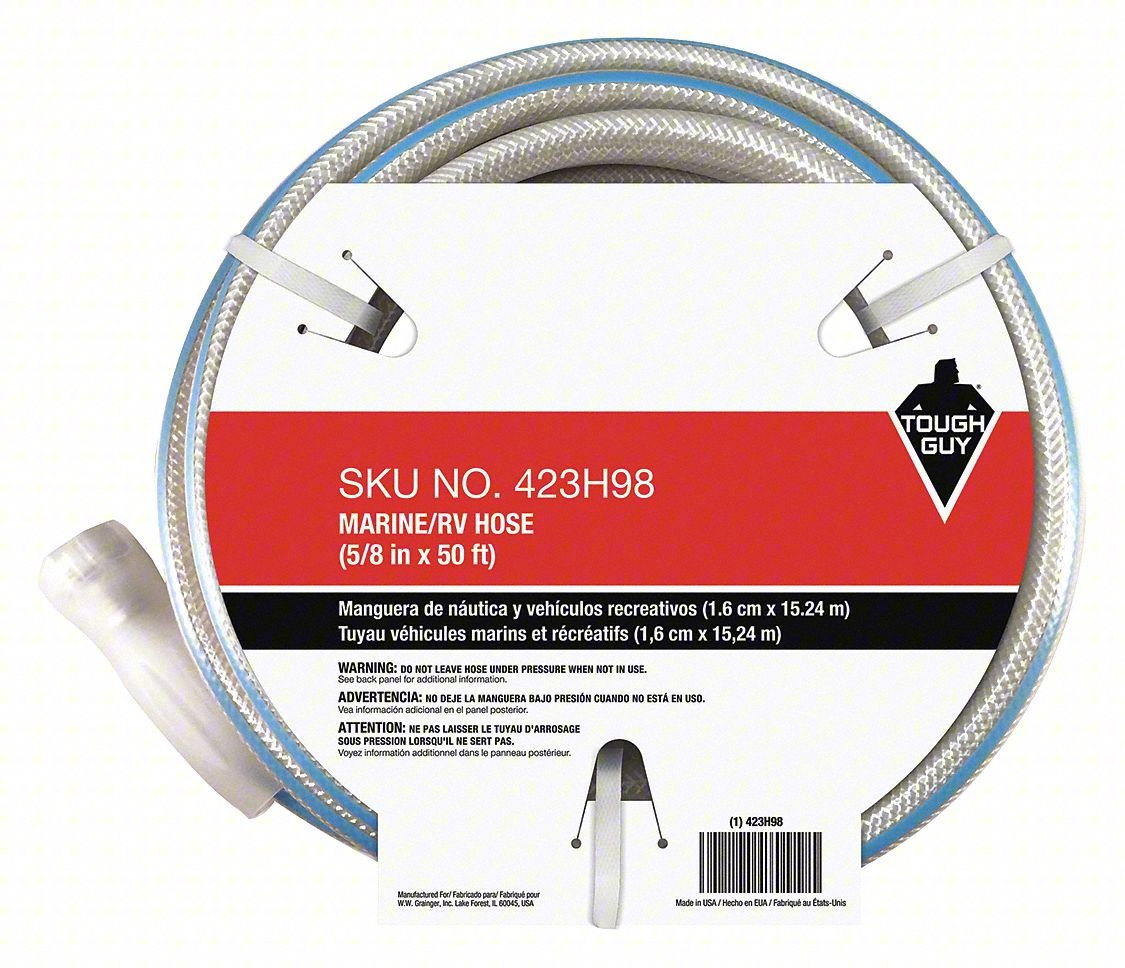 Water Hose,5/8"I.D.50 ft.,PVC