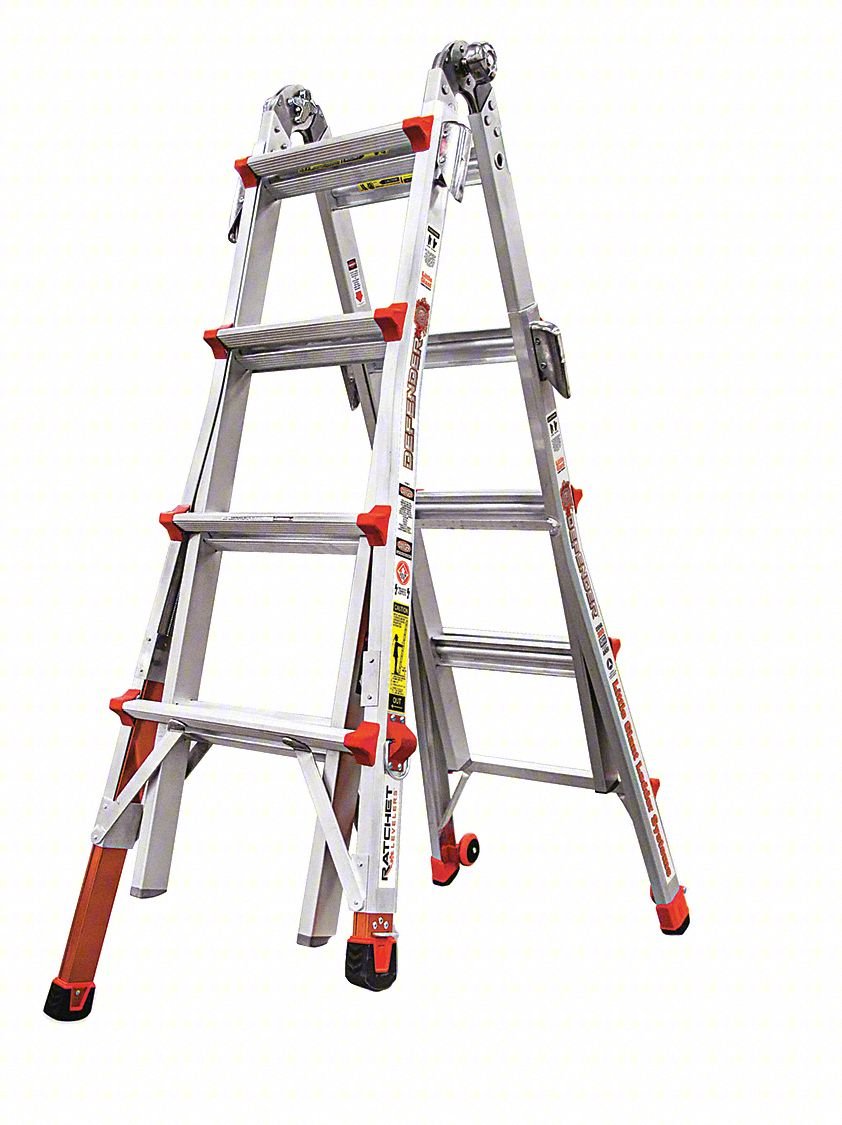 Multipurpose Ladder,300 lb Ld Cap.,Alum.