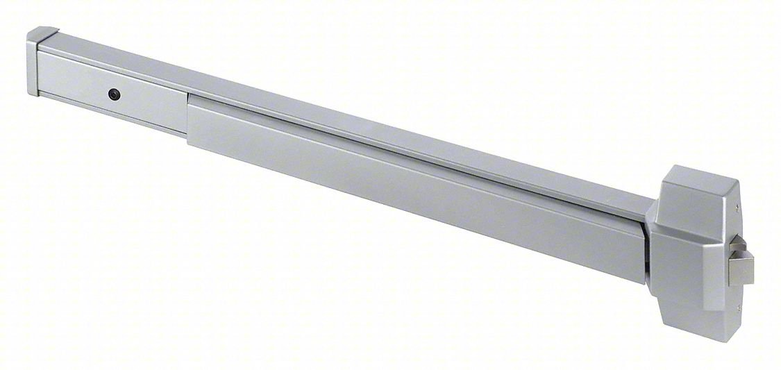 Rim Exit Device,Satin SS,Passage Lockset