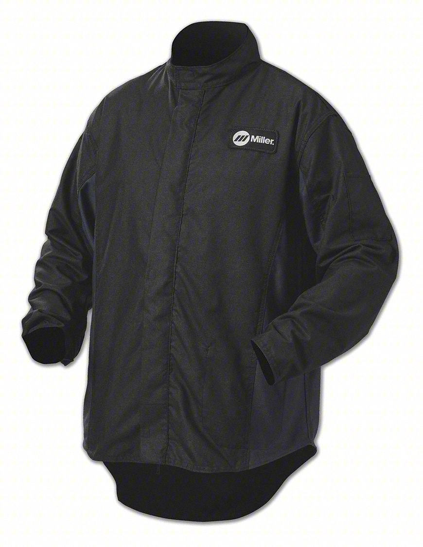 Welding Jacket,Black/Navy,M,2 Pockets