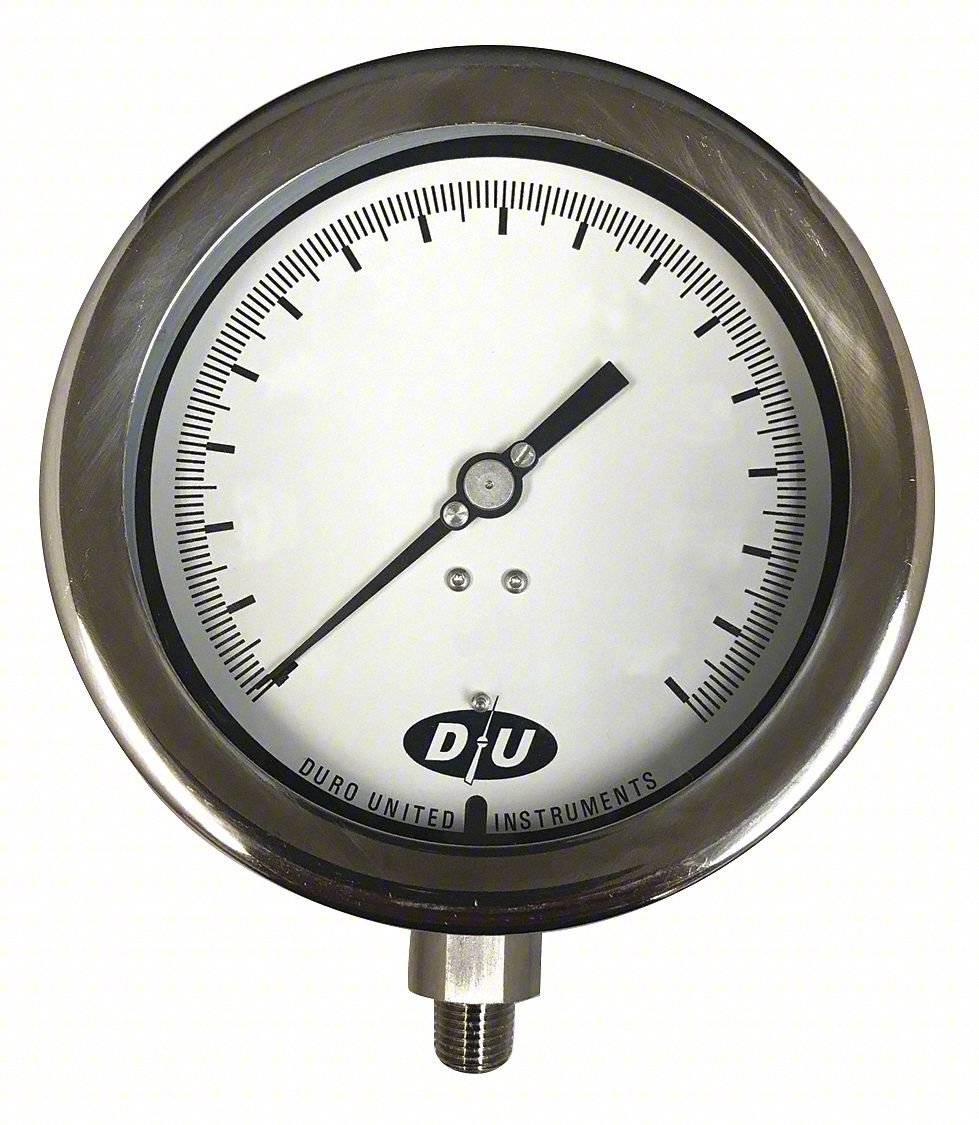 Pressure Gauge ,4-1/2" Dial Size