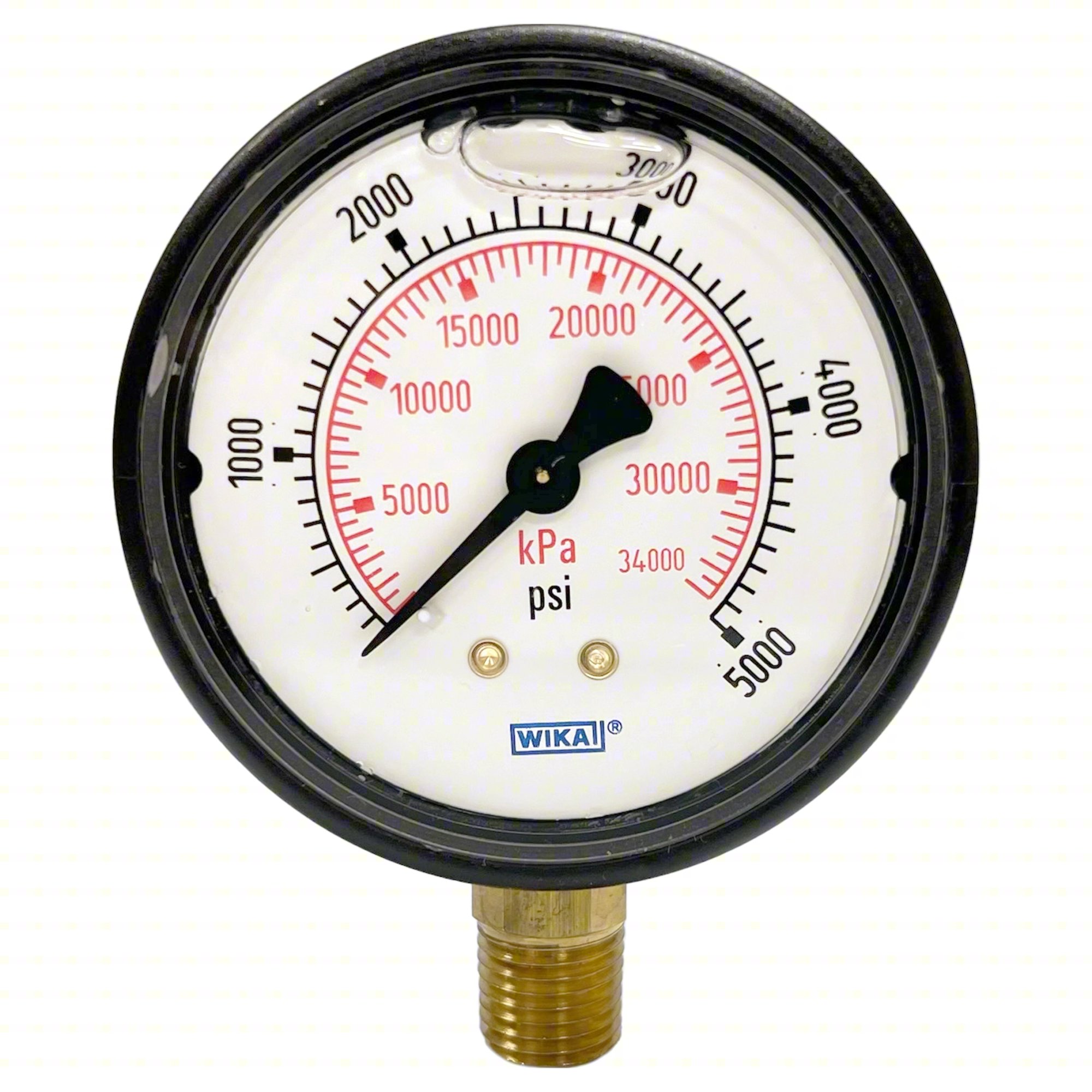 Pressure Gauge ,2-1/2" Dial Size,Bottom