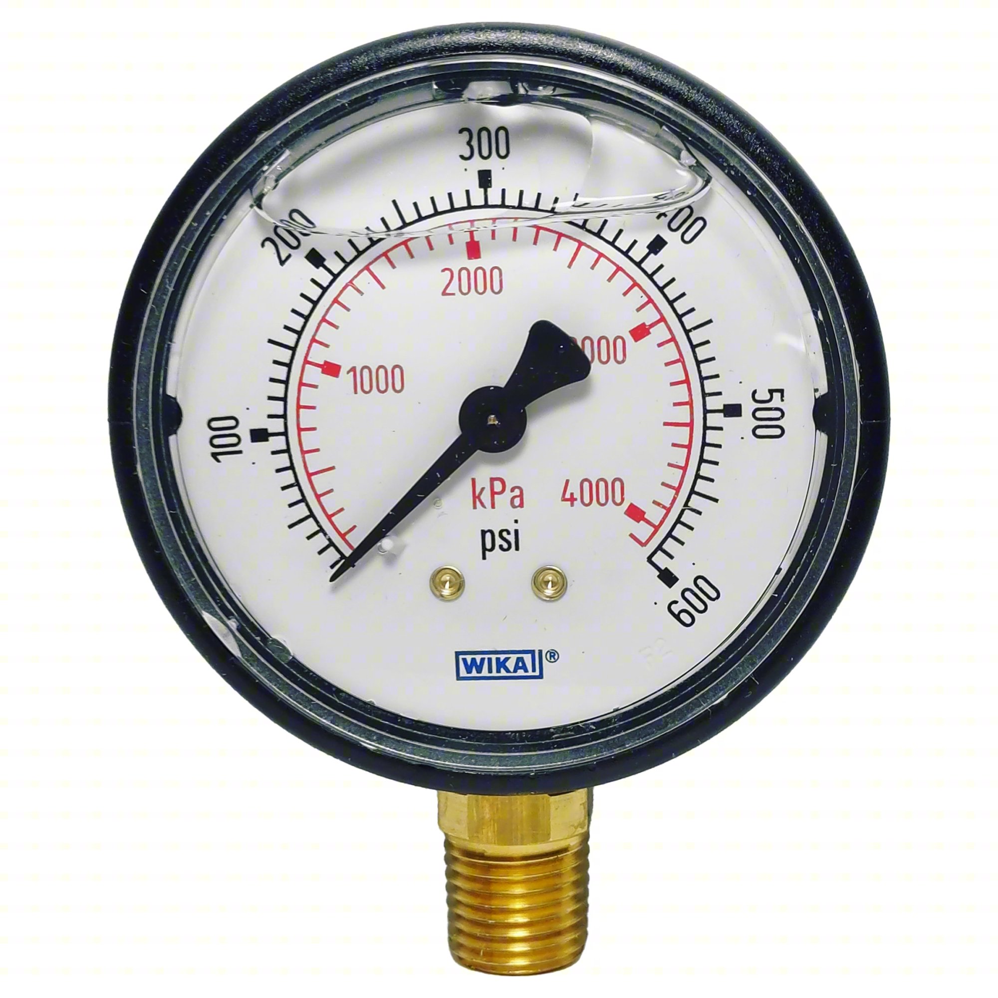 Pressure Gauge ,2-1/2" Dial Size,Bottom