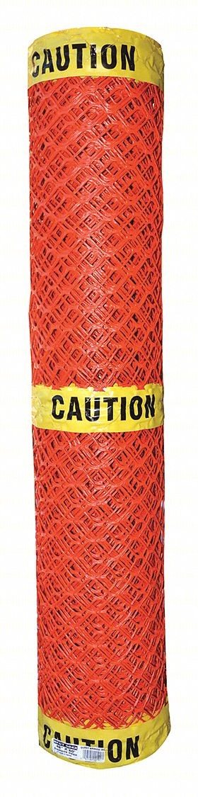 Fence,1-3/4" x 2" Mesh,4 ft. H,Yl/OR