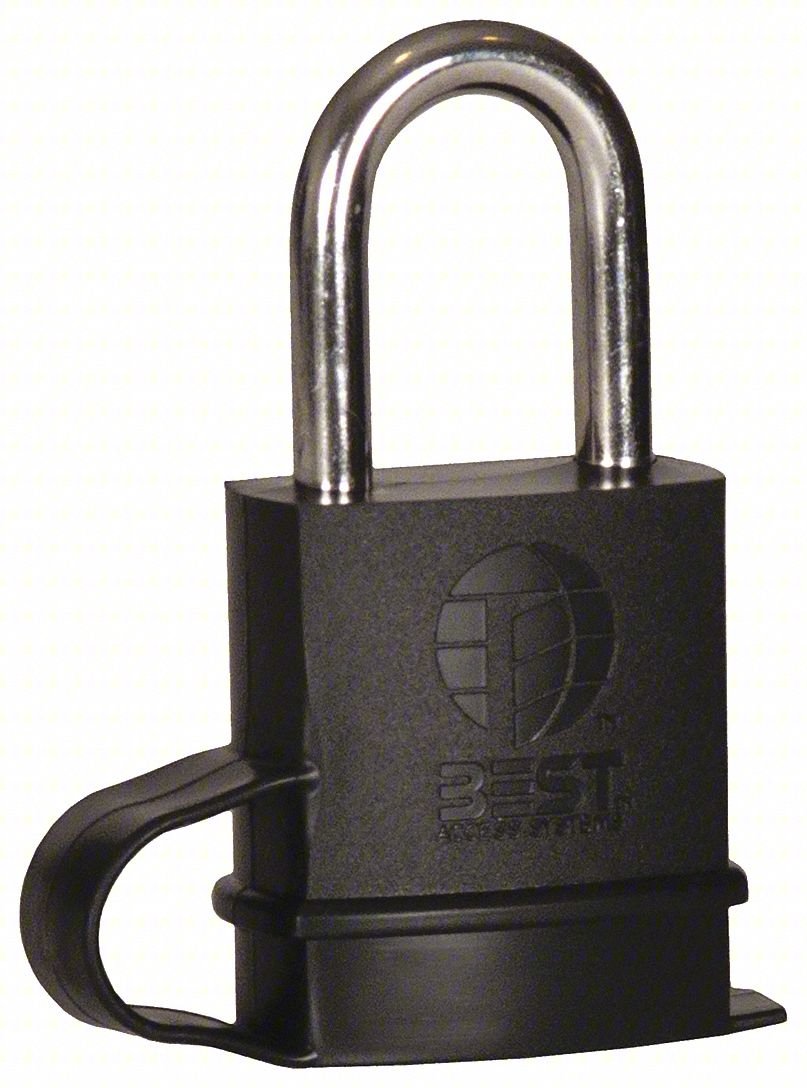 Padlock, 7/8 in,Rectangle,Silver