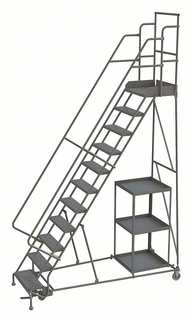 Stock Picking Rolling Ladder,Cap.450 lb.