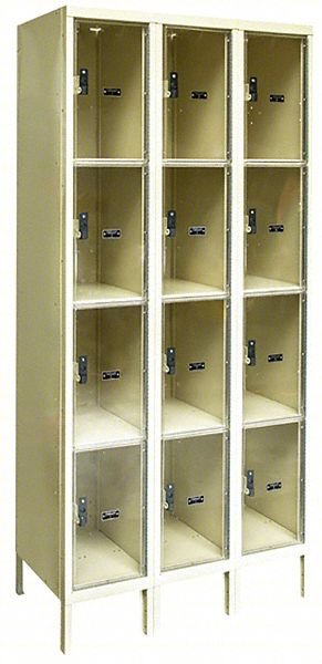 BOX LOCKER: 36 IN X 12 IN X 78 IN, 4 TIE