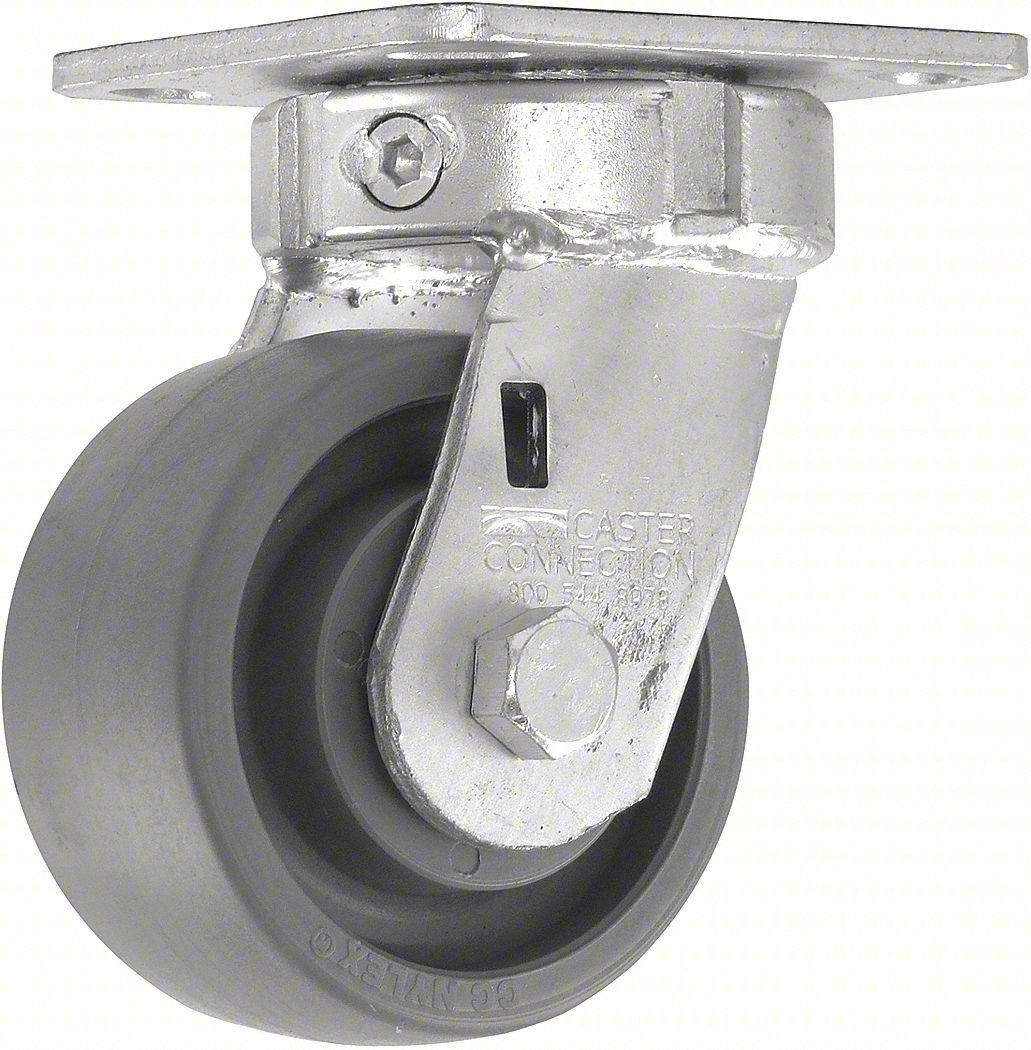 PLATE CASTER,SWIVEL,NYLON,5 5/8"H