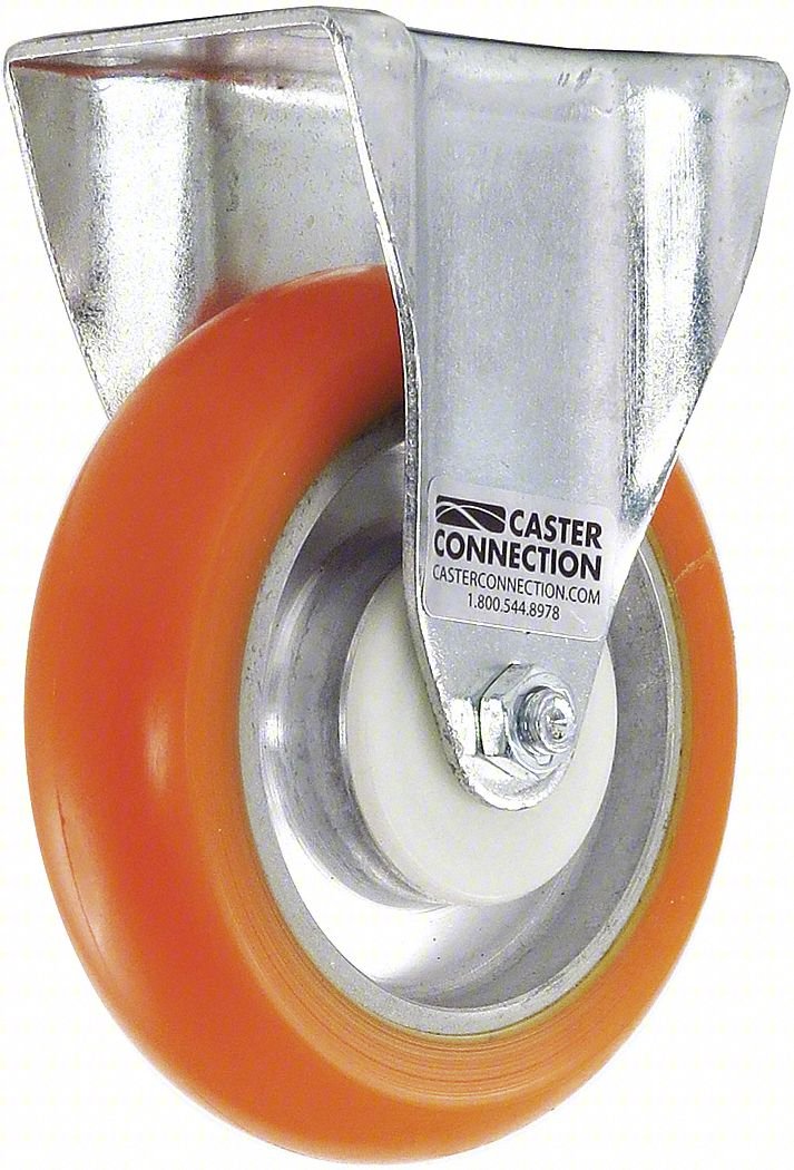 PLATE CASTER,RIGID,POLYURETHANE,6 1/4"H