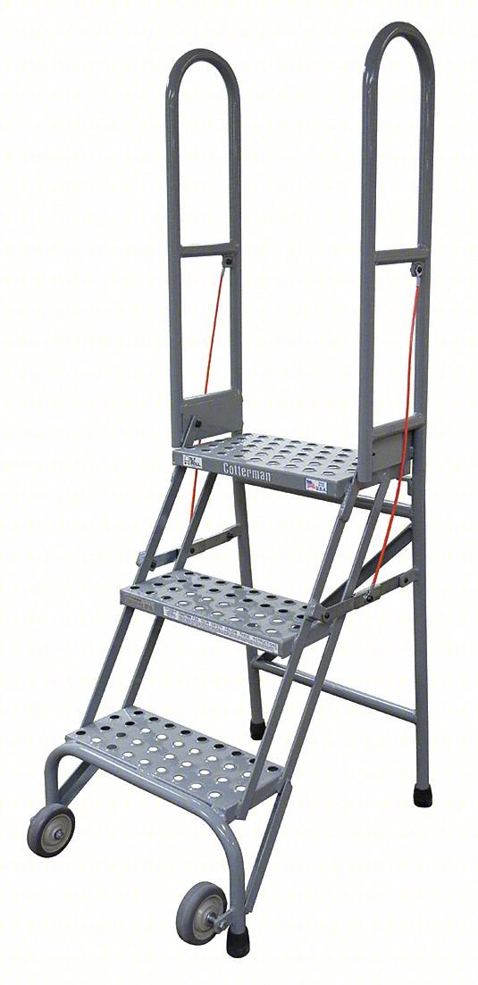 Folding Rolling Safety Ldr,Platfm 20In H