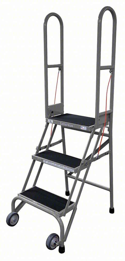 Folding Rolling Safety Ldr,Platfm 20In H
