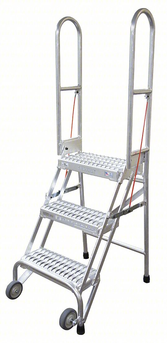Folding Rolling Safety Ldr,Platfm 40In H