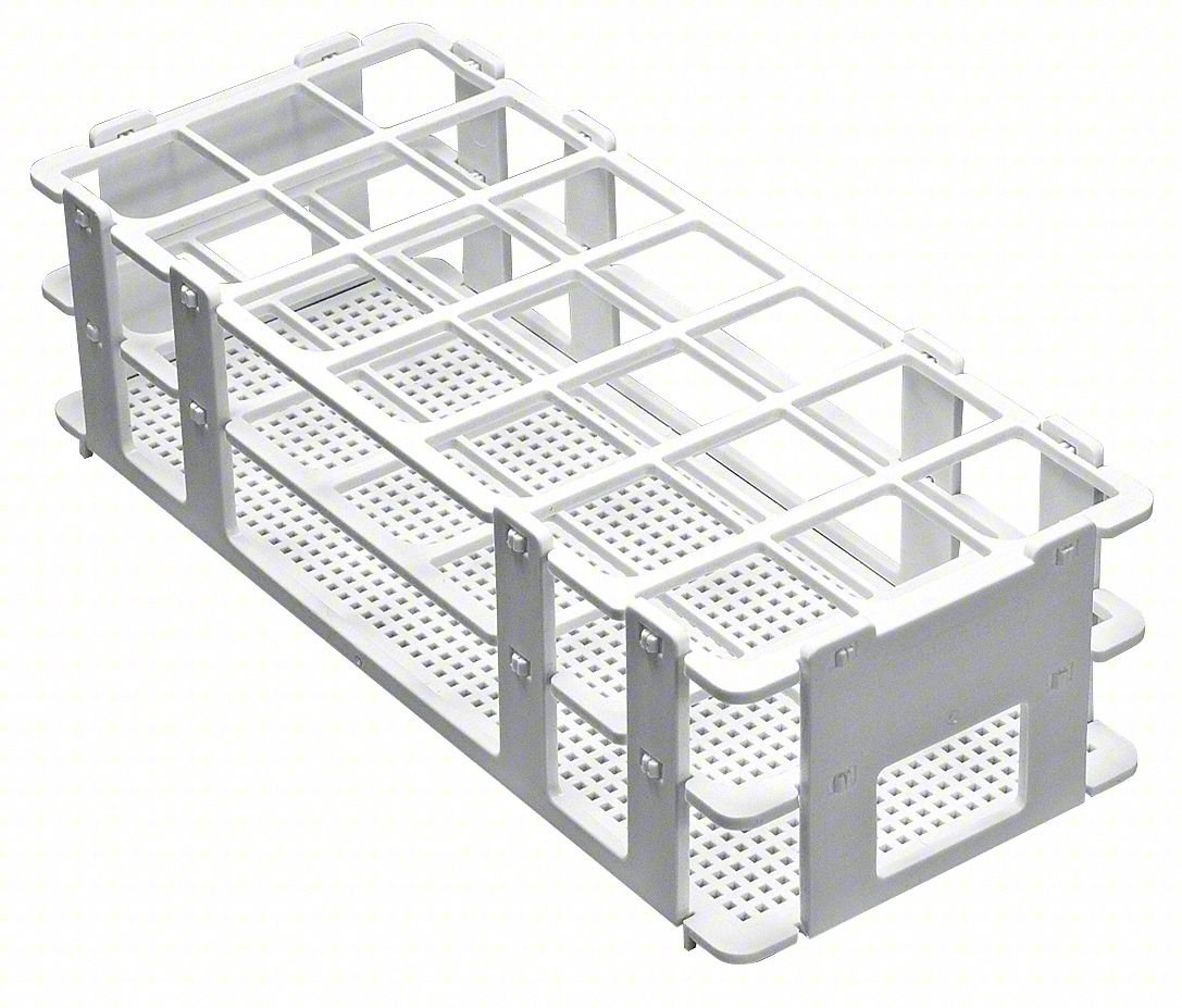 TUBE RACK: 4 1/8 IN OVERALL WD, 2 1/2 IN