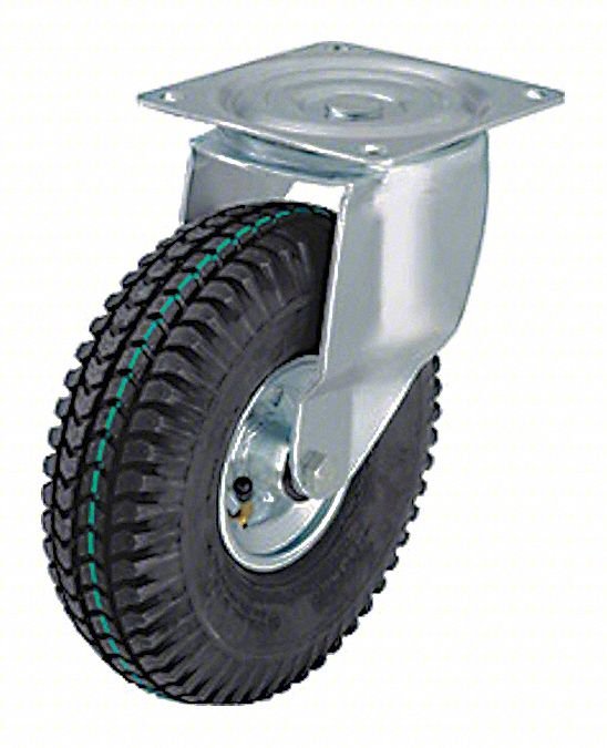 PLATE CASTER,SWIVEL,RUBBER,12 1/8"H