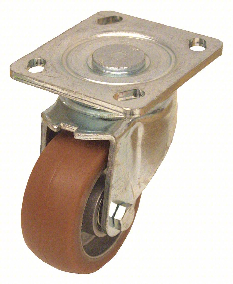 PLATE CASTER,SWIVEL,POLYURETHANE,5 1/2"H