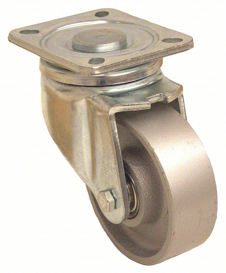 PLATE CASTER,SWIVEL,METAL,5 1/2"H