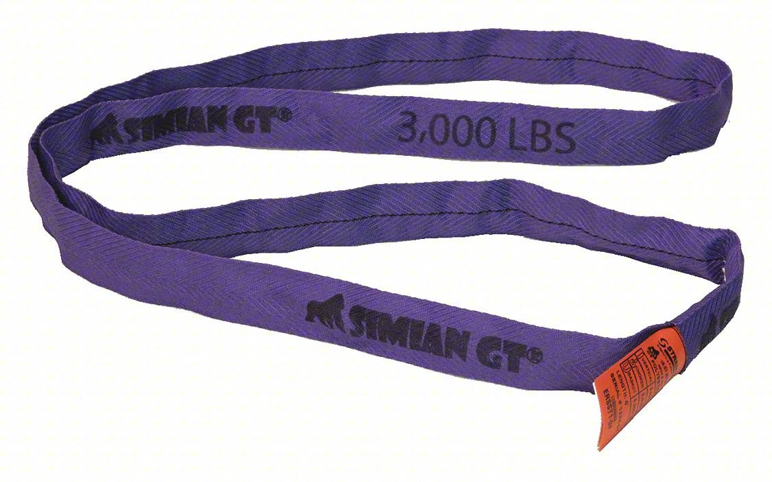 ROUND SLING,ENDLESS,12 FT L,6,000 LB CAP