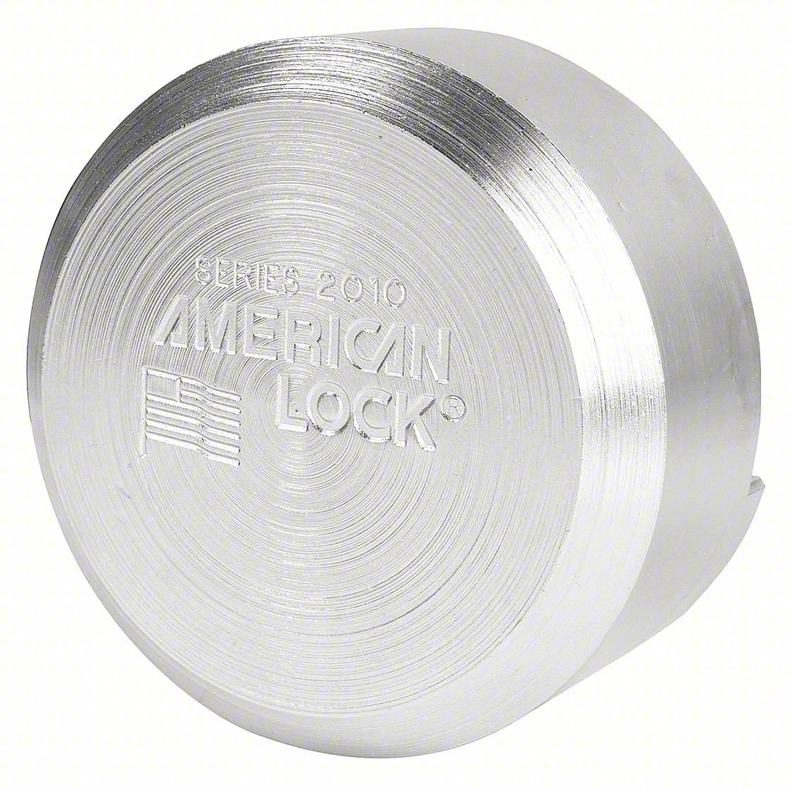 Keyed Padlock,1 23/32 in,Round,Silver