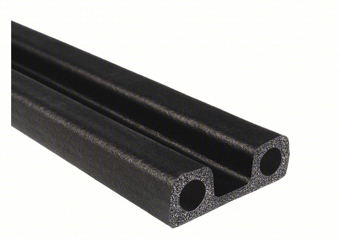 WEATHER SEAL,EPDM RUBBER, BLACK, 25 FT L